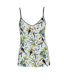 Gabrielle Toucan Printed Jersey Cami White Mix TKD Lingerie Cyberjammies Fashion CF1
