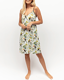 Gabrielle Toucan Printed Jersey Strappy Short Nightdress White Mix TKD Lingerie Cyberjammies Fashion