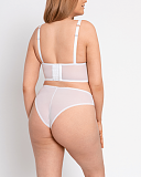 Gin Fizz Longline Balcony Bra And Brief White Blush TKD Lingerie Curvy Kate Fashion B1