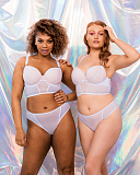 Gin Fizz Longline Balcony Bra And Brief White Blush TKD Lingerie Curvy Kate Fashion L1
