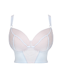 Gin Fizz Longline Balcony Bra White Blush TKD Lingerie Curvy Kate Fashion CF1