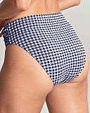 Gingham Midi Brief Navy TKD Lingerie Panache Swim Fashion B1