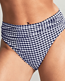 Gingham Midi Brief Navy TKD Lingerie Panache Swim Fashion F1