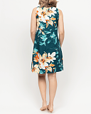 Goldie Floral Print Short Nightdress Teal Mix TKD Lingerie Cyberjammies Fashion B1