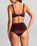 Grace Balcony Bra And Suspender Brief Bordeaux Red TKD Lingerie Panache Fashion B1