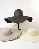 Grace Oversized Straw Sun Hat Black Beige Grey Bask And Drift CF1