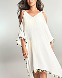 Halle Kaftan White TKD Lingerie Panache Fashion F1