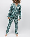 Hannah Leopard Print PJ Set Green Mix TKD Lingerie Cyberjammies Fashion F1