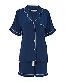 Harriet Revere Jersey Shorty Set Teal Blue TKD Lingerie Cyberjammies Fashion CF1
