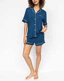 Harriet Revere Jersey Shorty Set Teal Blue TKD Lingerie Cyberjammies Fashion F2