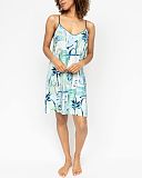 Harriet Watercolour Jersey Short Nightdress Cream Mix TKD Lingerie Cyberjammies Fashion F2