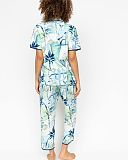 Harriet Watercolour Landscape Printed Jersey Pyjama Set Cream Mix TKD Lingerie Cyberjammies Fashion