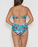 Hibiscus Bandaeu Bikini And Classic Brief Print Mix TKD Lingerie Curvy Kate Swimwear Fashion B1