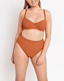 Holiday Crush Balcony Bikini And High Waist Brief Rust TKD Lingerie Curvy Kate Swim Fashion F1