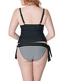 Hypnotic Padded Balcony Tankini Monochrome Olive Tie Side Brief B