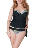 Hypnotic Padded Balcony Tankini Monochrome Olive Tie Side Brief F