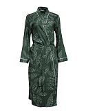 Imogen Leaf Print Long Dressing Gown Green Mix TKD Lingerie Cyberjammies Fashion CF1