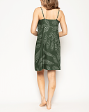 Imogen Leaf Print Strappy Chemise Green Mix TKD Lingerie Cyberjammies Fashion B1