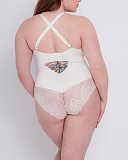 Indulgence Stretch Non Wired Lace Body Ivory TKD Lingerie Scantilly Fashion B2