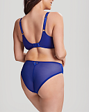 Jaida Plunge Bra And High Leg Midi Brief Cobalt TKD Lingerie Sculptresse Fashion B1