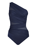 Jena One Shoulder Shaping Swimsuit Midnight TKD Lingerie MiracleSuit Swimwear CF1