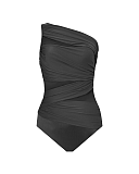 Jena One Shoulder Shaping Swimsuit Black TKD Lingerie Miracle Suit CF1