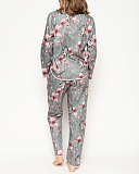 Jessica Leopard Print Pyjama Set Grey Mix TKD Lingerie Cyberjammies Fashion B1