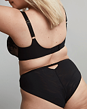 Josephine Full Cup Bra And High Leg Brief Black Latte TKD Lingerie Sculptresse Fashion B1