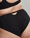 Josephine High Leg Brief Black Latte TKD Lingerie Sculptresse Fashion B1
