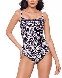 Kara Hidden Underwired Shaping Swimsuit Midnight White TKD Lingerie Miraclesuit Fashion F1