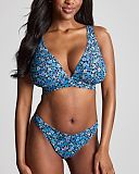 Kara Non Wired Triangle Bikini And Brazilian Brief Posy Print