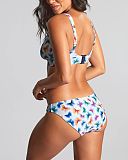 Kara Non Wired Triangle Bikini And Classic Brief Flutter Print TKD Lingerie Panache Swim Fashion B1