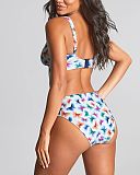 Kara Non Wired Triangle Bikini And Midi Brief Flutter Print TKD Lingerie Panache Swim Fashion B1