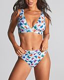 Kara Non Wired Triangle Bikini And Midi Brief Flutter Print TKD Lingerie Panache Swim Fashion F1