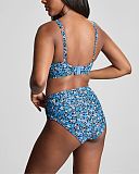 Kara Non Wired Triangle Bikini And Brazilian Brief Posy Print