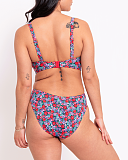 Kitsch Kate Balcony Bikini Top And High Waist Brief Floral Print TKD Swimwear Curvy Kate Fashion B1