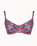 Kitsch Kate Scooped Balcony Bikini Top Floral Print TKD Swimwear Curvy Kate Fashion CF1