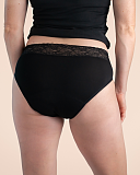 Lace Brief Moderate Absorbency Black Sahara TKD Lingerie B1