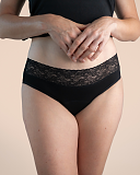 Lace Brief Moderate Absorbency Black Sahara TKD Lingerie F2