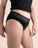 Lace Brief Moderate Absorbency Black Sahara TKD Lingerie S1