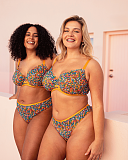 Lace Daze Balcony Bra And Brazilian Brief Floral Print TKD Lingerie Curvy Kate Fashion L1