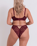 Lace Daze Balcony Bra And Brief Claret TKD Lingerie Curvy Kate Fashion B1