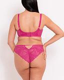 Lace Daze Balcony Bra And Brief Pink TKD Lingerie Curvy Kate Fashion B1