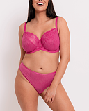 Lace Daze Balcony Bra And Brief Pink TKD Lingerie Curvy Kate Fashion F1