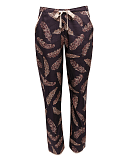 Lana Feather Print Pant Brown Mix TKD Lingerie Cyberjammies Fashion CF1