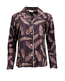 Lana Feather Print Top Brown Mix TKD Lingerie Cyberjammies Fashion CF1