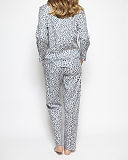 Laura Animal Print Top And Print Pant Grey Mix TKD Lingerie Cyberjammies WSB1