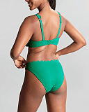 Lauren Plunge Bikini And Classic Brief Verde TKD Lingerie Panache Swim Fashion B1