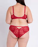 Laze Daze Balcony Bra And Brief Lipstick Red TKD Lingerie Curvy Kate Fashion B1