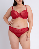 Laze Daze Balcony Bra And Brief Lipstick Red TKD Lingerie Curvy Kate Fashion F1